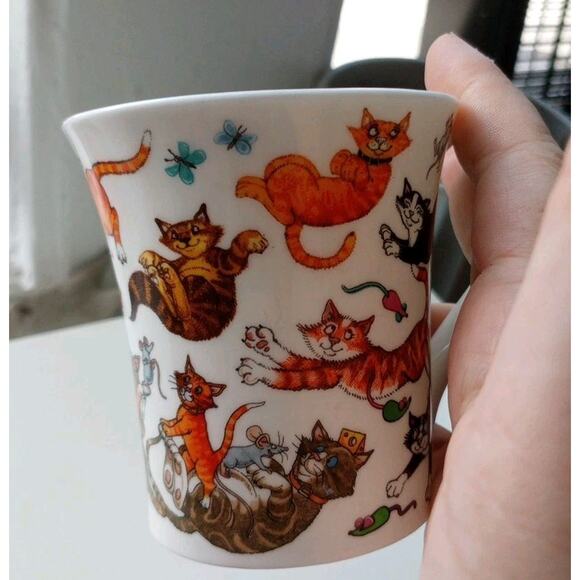 Dunoon Catastrophe Cats Galore Cherry Denman British Kitty Mug Made In England - Picture 11 of 14